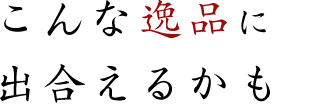 こんな逸品に出合えるかも